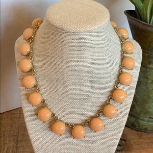 J.Crew Peach Resin & Gold Necklace